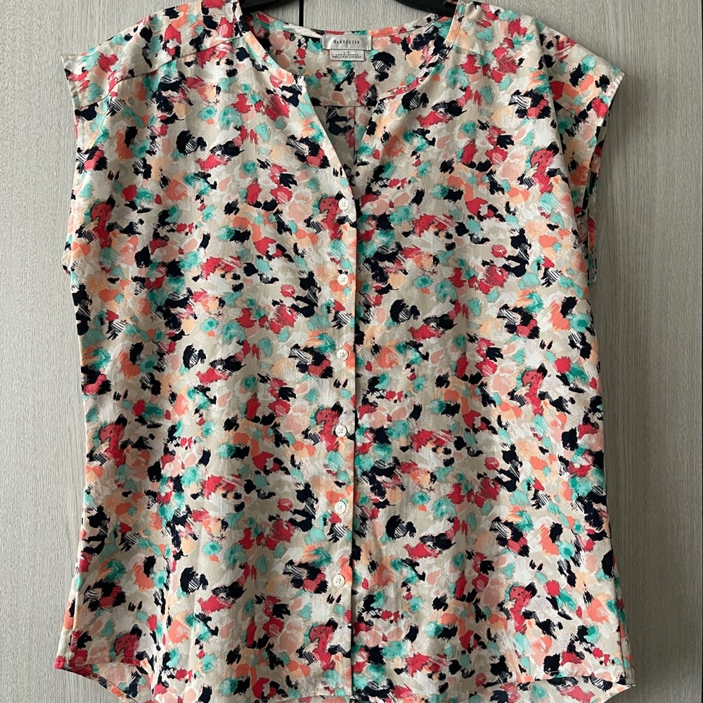 Van Heusen Vibrant Abstract Print Blouse